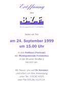 Erffnung des BZF